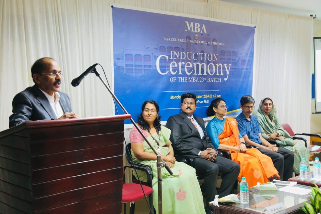 MBA 23rd BATCH INDUCTION PROGRAMME INAUGURATED BY Jb. A. JABARALI , TREASURER MESCE