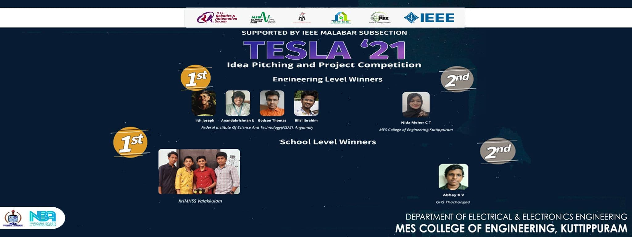 TESLA 21 WINNERS