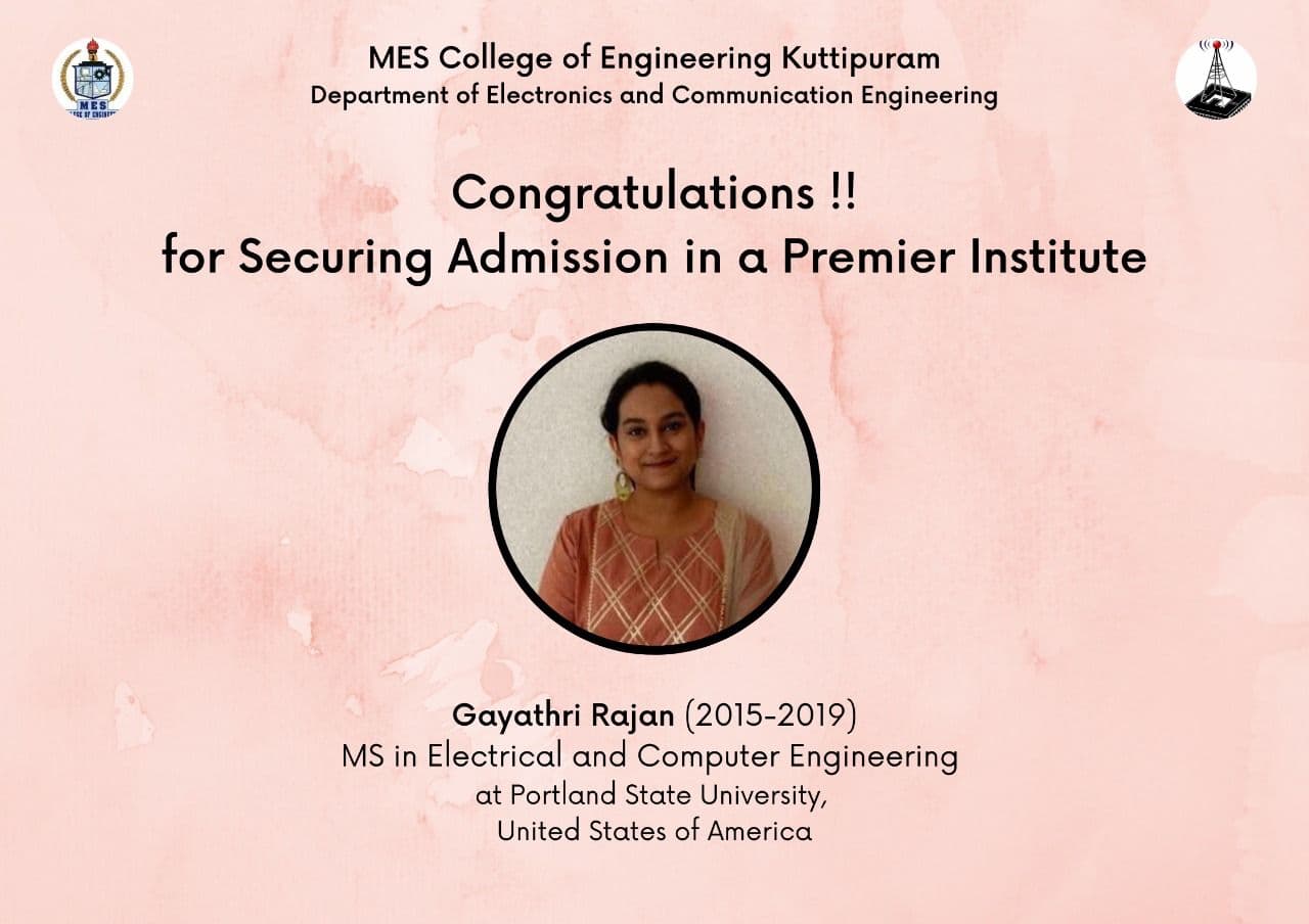 Congratulations Gayathri Rajan