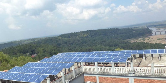 Solar power plant in the campus